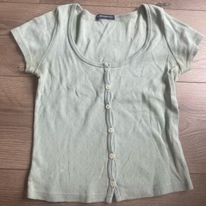 brandy melville sage green zelly top.